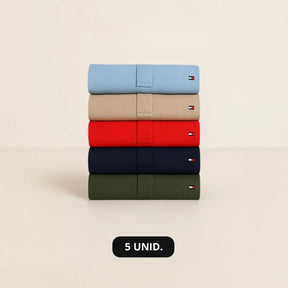 Kit 5 Camisas Gola Polo Tommy Hilfiger
